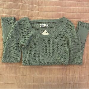 Hollister Light Green Knit Top